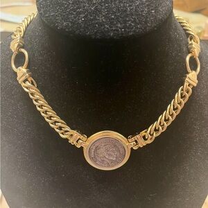 Gold Coin Pendant Necklace
